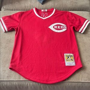 Mitchell & Ness Men’s  Red Baseball Jersey
